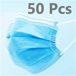 50pcs Disposable Facemask with Elastic Ear Loops Soft & Comfortable - FREE Shipping