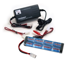 MetalTac Power Package - 9.6v 1600 mAh Flat Battery & Smart Charger