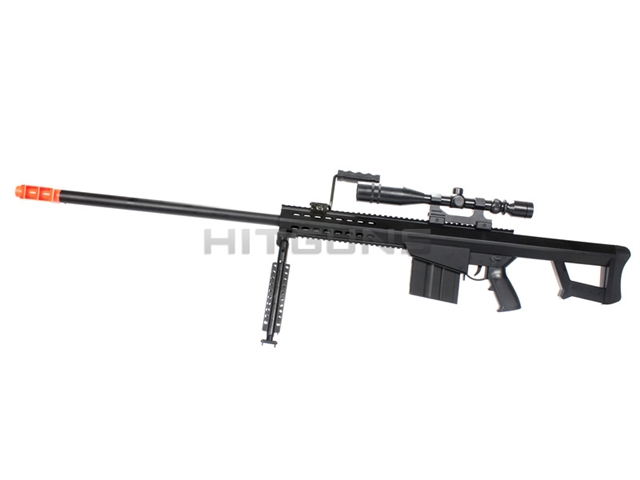 tac Airsoft Sniper Rifle 50 Cal Airsoft Gun Bt Spring Loaded Bolt Action Powerful 400 Fps Full Metal Inner Barrel With Scope And Bipod Carrying Handle Safety Goggle tac Warranty Tech Support